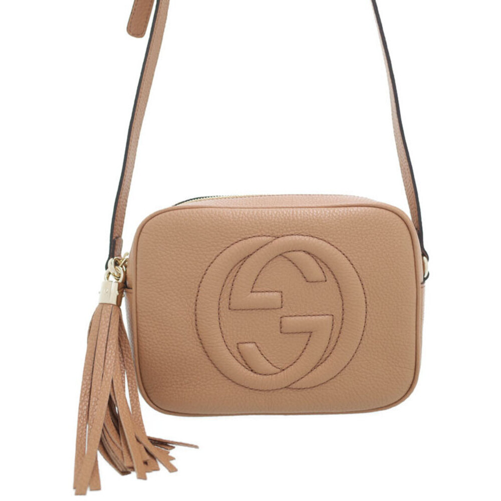 GUCCI SOHO Fringe Leather Disco Bag Shoulder